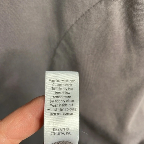 5/$25 ATHLETA Dress Lost River Grey Cowl Neck Long Sleeve Pocket *As Is* M - Picture 7 of 12